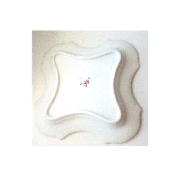 Rosebud I. GODINGER & CO Square Scallop Plate 6 " Bread Dessert Discontinued - Picture 5 of 5
